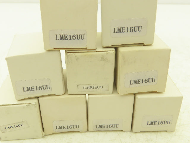 LME16UU Precision Linear Ball Bearing 16mm Inner Dia 26mm Outer Dia Lot of 10