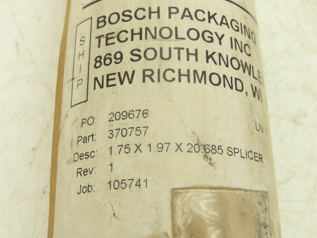Bosch Packaging Technology 100504 Roller 1.75" x 1.97" x 20.65" Splicer Coldseal