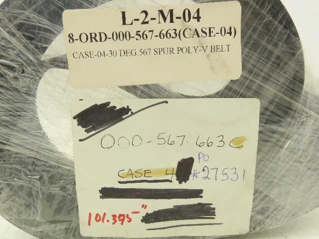 Mantissa Conveyor 101.395"L Spur Poly-V Belt 2.83"W 30deg Case 04 000-567-663