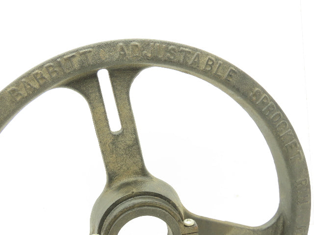 Babbitt No. 4 Rim Sprocket Chain Wheel Manual Valve Operator w/Guide No Chain