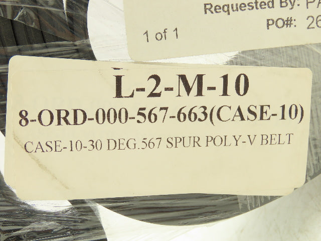 Mantissa Conveyor 174.125"L Spur Poly-V Belt 2.83"W 30deg Case 10 000-567-663
