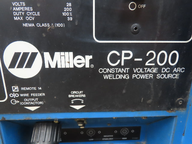Miller CP-200 Mig Welder 200 amp DC Arc S-60 Wire Feeder 230/460v 3PH