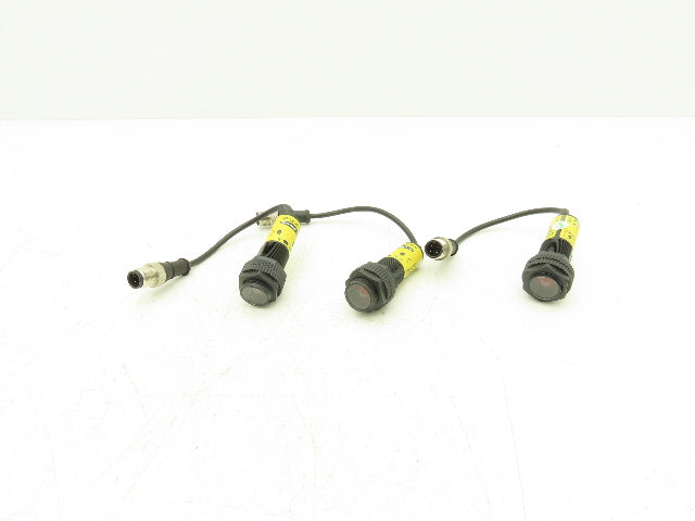 Banner S18-2VPRL-Q5 Photoeye Sensor Receiver 18mm 10-30VDC Lot of 3