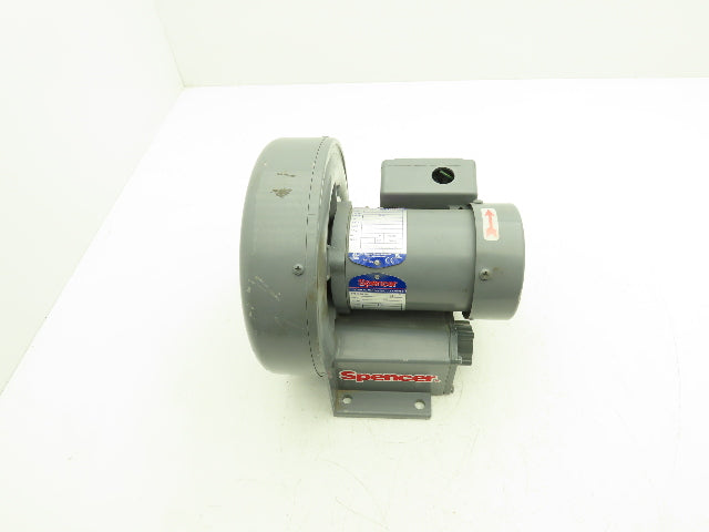 Spencer VB-002B-000 Vortex Regenerative Blower 40cfm 1"npt .25Hp 3300rpm 230/460