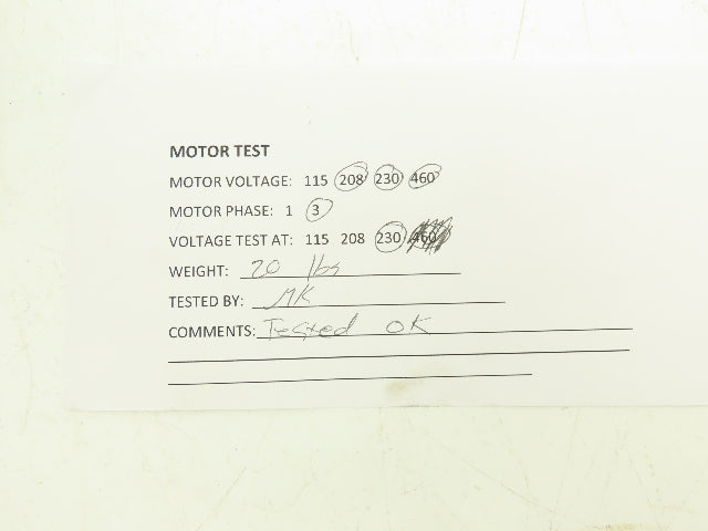 Spencer VB-002B-000 Vortex Regenerative Blower 40cfm 1"npt .25Hp 3300rpm 230/460