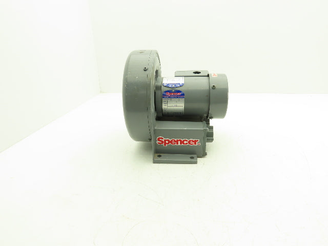 Spencer VB-002B-000 Vortex Regenerative Blower 40cfm 1"npt .25Hp 3300rpm 230/460