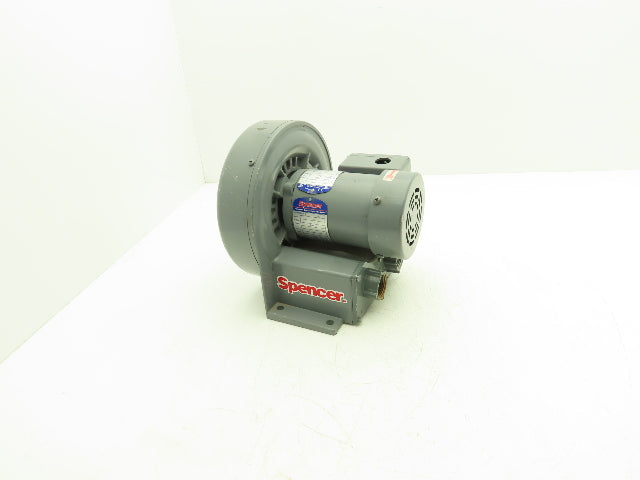 Spencer VB-002B-000 Vortex Regenerative Blower 40cfm 1"npt .25Hp 3300rpm 230/460
