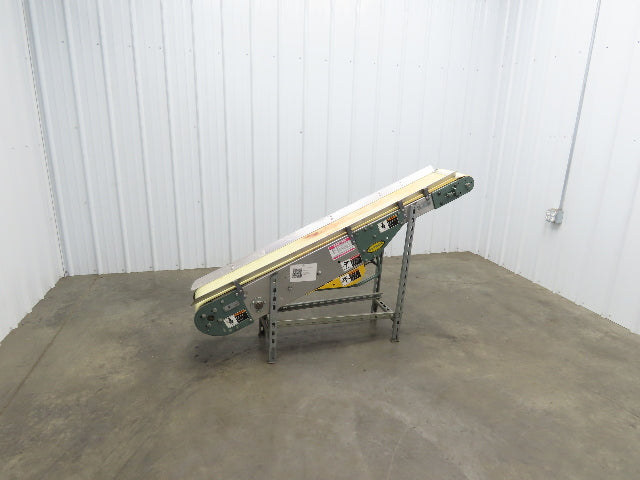 Hytrol 12"x 5' 11" Slider Bed Incline Belt Conveyor .5Hp 115V 1PH End Drive