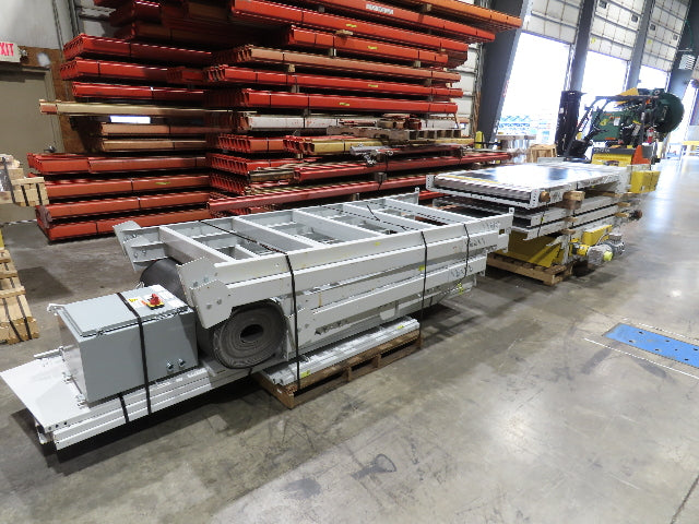 Hytrol HSSHD 43"x 40' Flat to Incline Belt Conveyor 3Hp 3PH Center Drive 168fpm