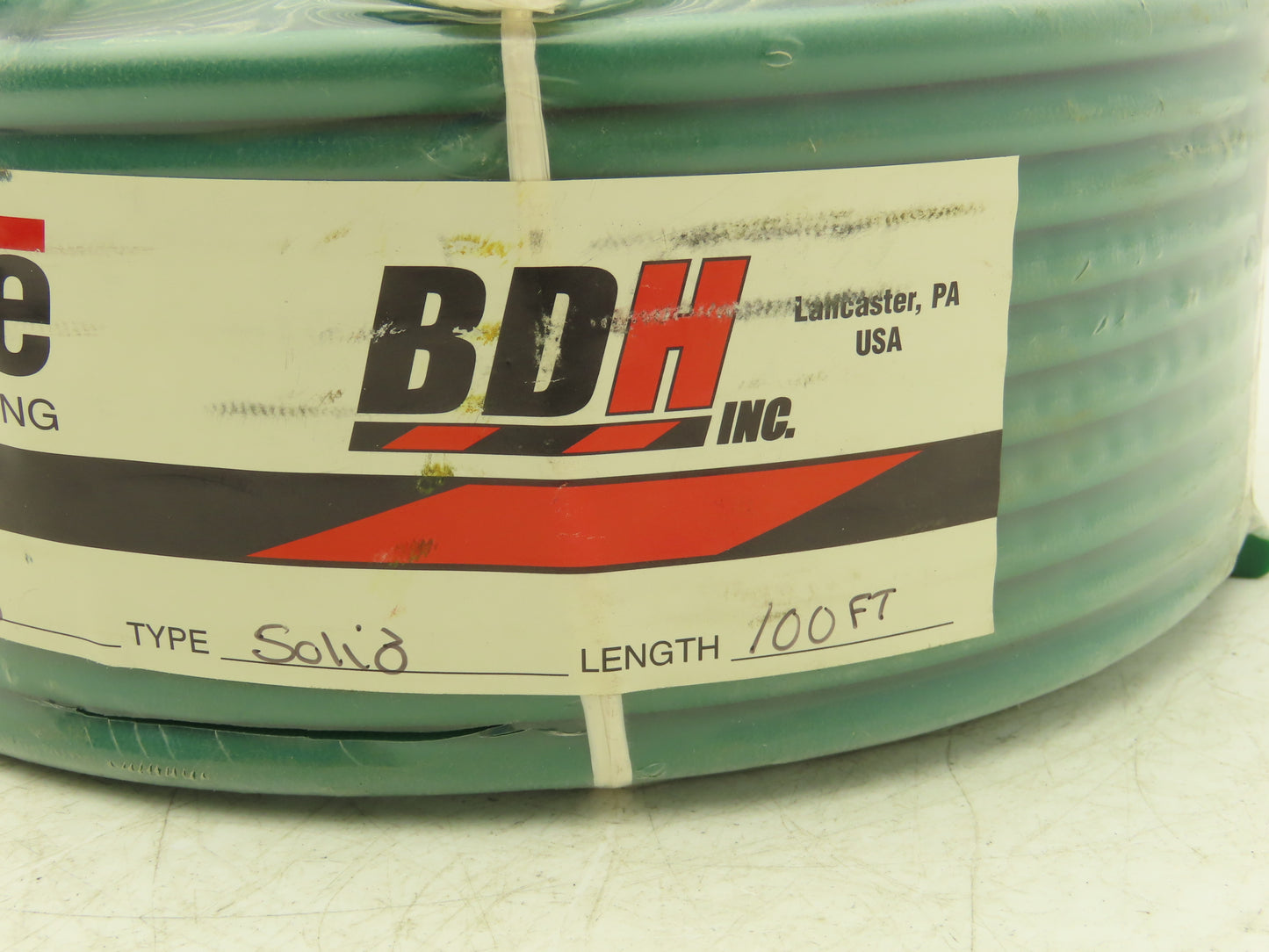 BDH Durothane 9mm Solid Green Rough Round Urethane Conveyor Belt 100' Roll RPN9