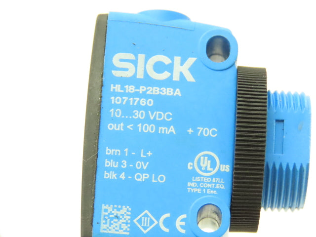 Sick HL18-P2B3BA Photoelectric Proximity Sensor 0.03-6.5m Sensing Range