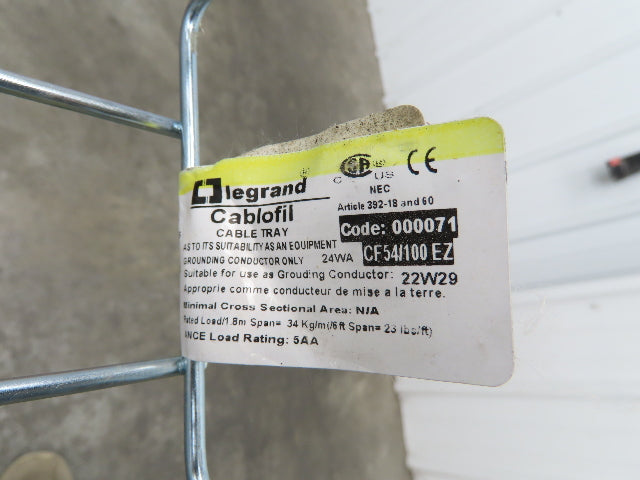 Legrand CF54/100EZ Cablofil Cable Tray 2" x 4" x 10' Galvanized Wire Lot of 10