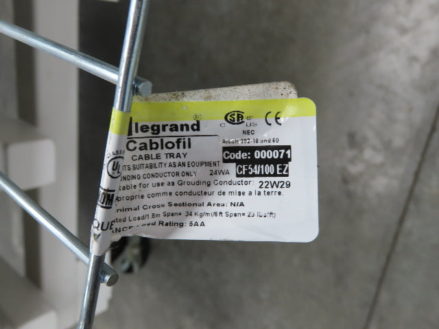 Legrand CF54/100EZ Cablofil Cable Tray 2" x 4" x 8' Galvanized Wire Lot of 15