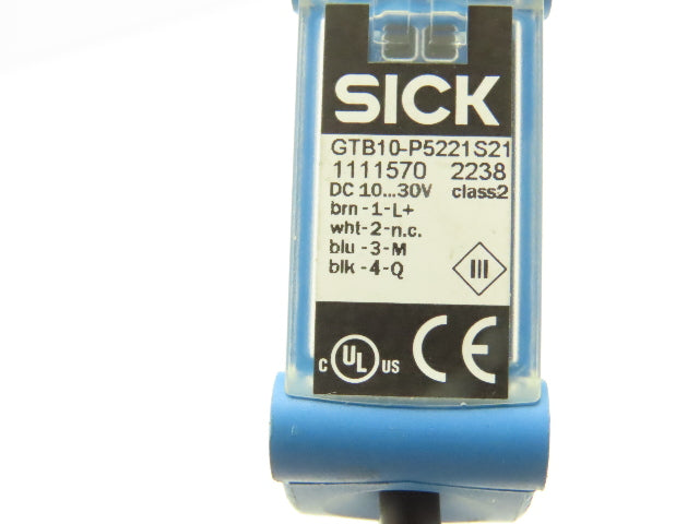 Sick GTB10-P5221S21 Photoelectric Proximity Sensor 1200mm Sensing Range Cut Cord