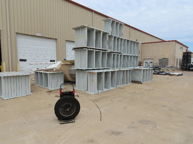 Hytrol HPS 49"W Conveyor Leg 102" Top Section Extension No Brackets WHITE