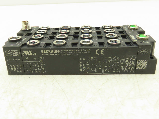 Beckhoff EP2349-0021 EtherCAT Box 16-Channel Digital Combi I/O Module 24VDC