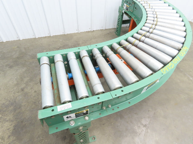Roach 16"x 90° Curve Roller Conveyor 13"BF O-Ring Lineshaft Drive Variable Speed