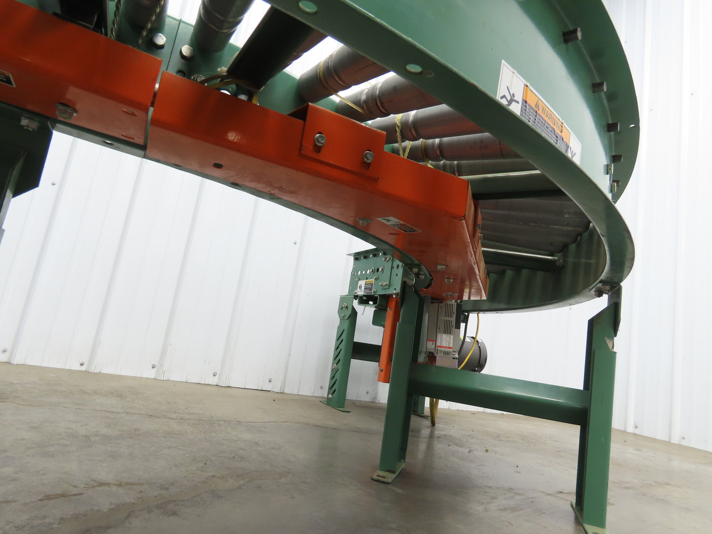 Roach 16"x 90° Curve Roller Conveyor 13"BF O-Ring Lineshaft Drive Variable Speed