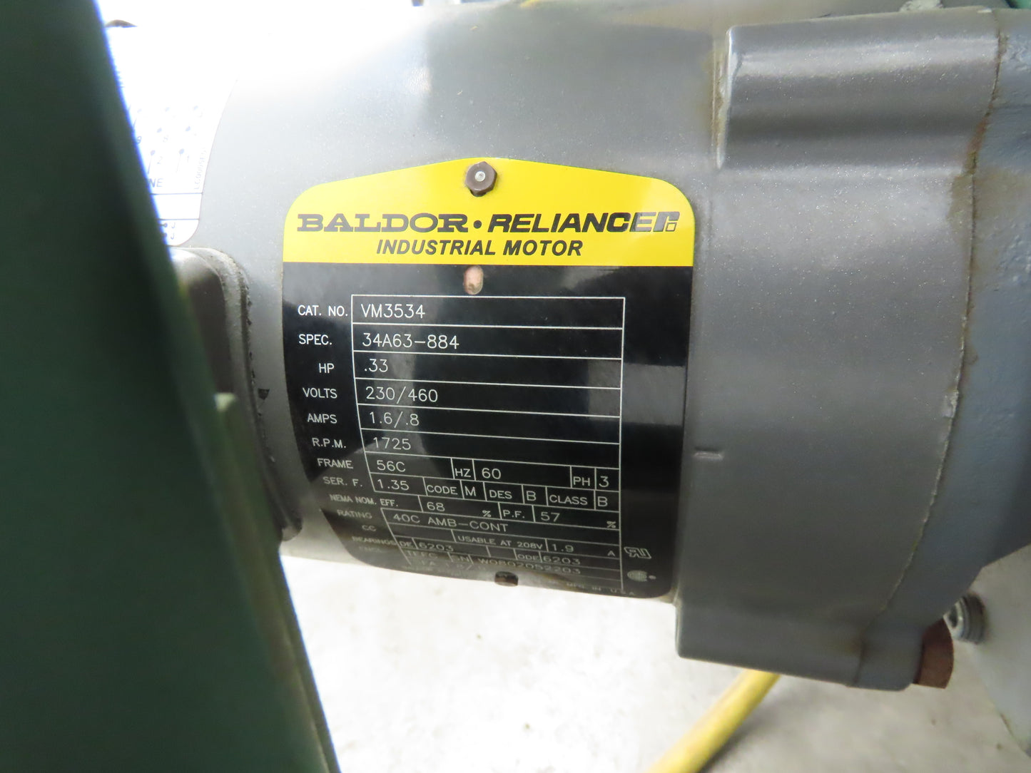 Roach 16"x 90° Curve Roller Conveyor 13"BF O-Ring Lineshaft Drive Variable Speed