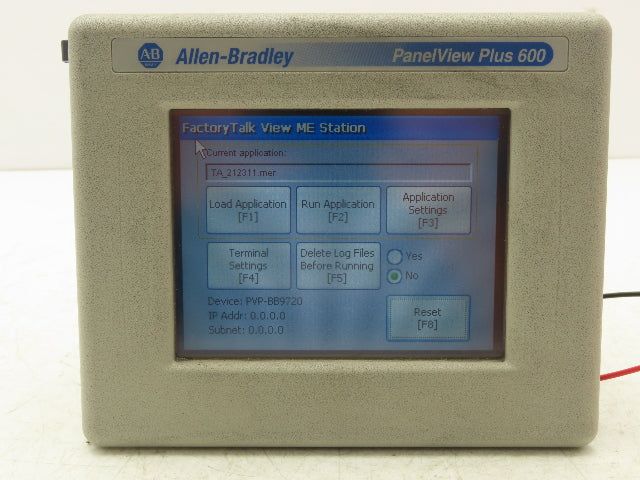 Allen Bradley 2711P-T6C20D PanelView Plus 600 Touch Screen PLC HMI SER D 24VDC
