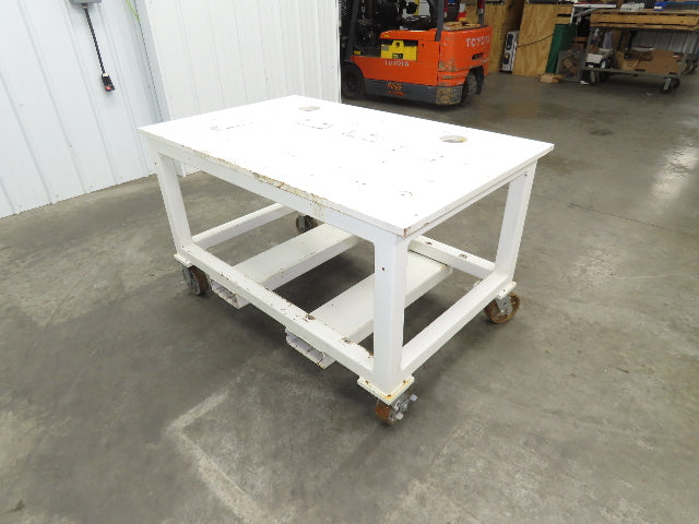 7/8" Thick Top Steel Fabrication Welding Layout Table Work Bench 33"x53"x31.25"