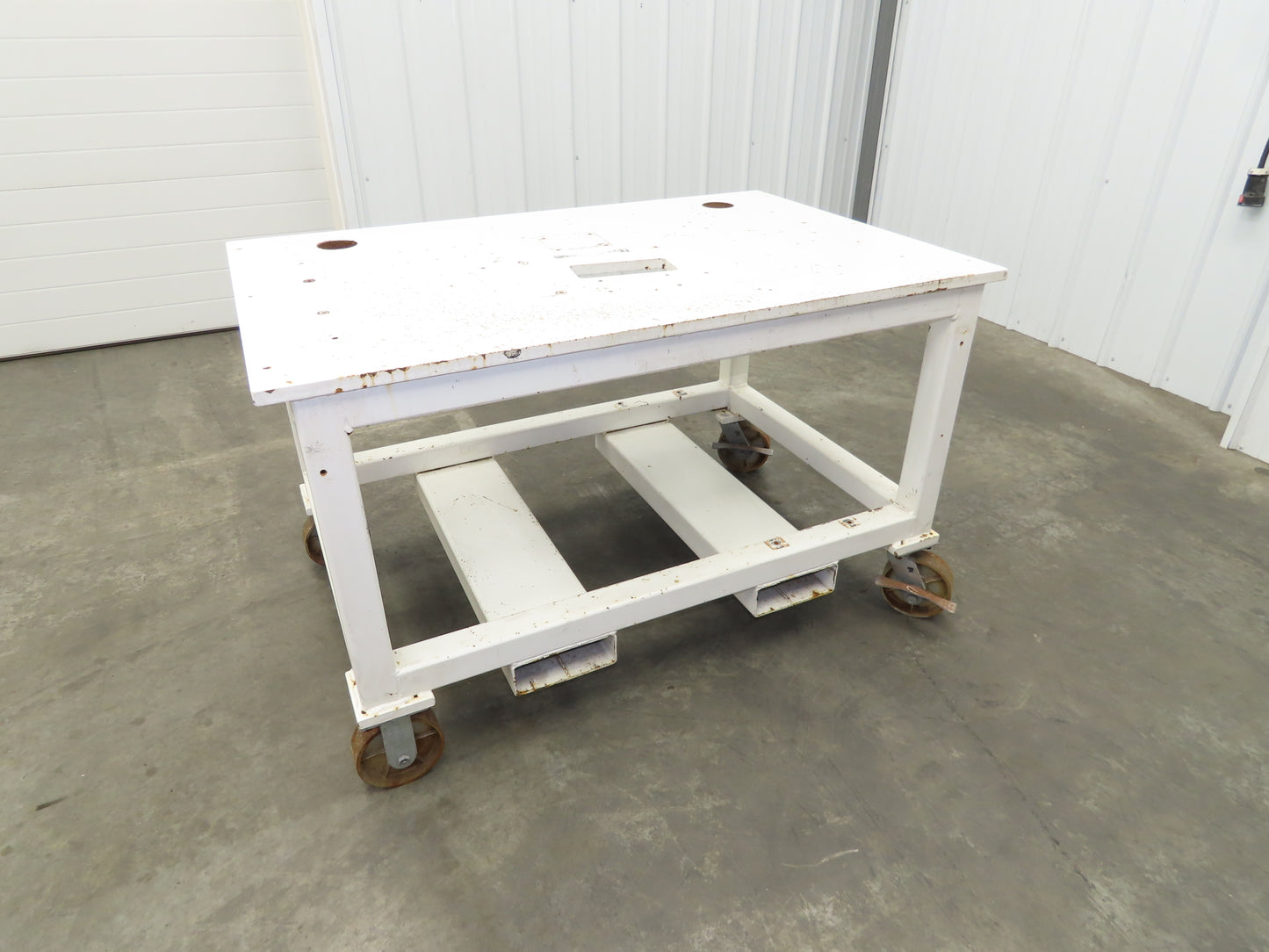 7/8" Thick Top Steel Fabrication Welding Layout Table Work Bench 33"x51"x31.25"