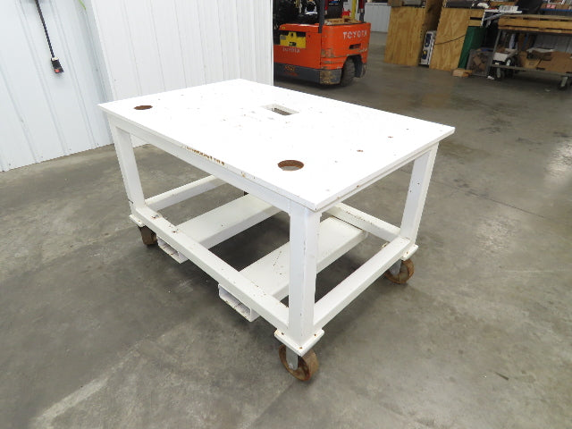 7/8" Thick Top Steel Fabrication Welding Layout Table Work Bench 33"x51"x31.25"