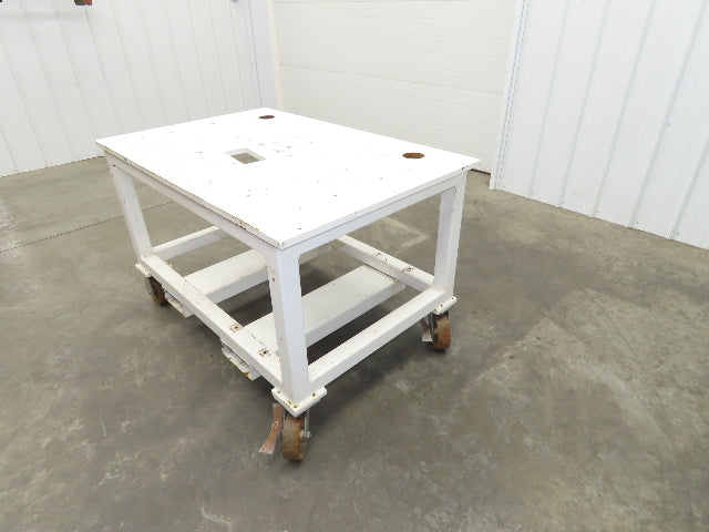 7/8" Thick Top Steel Fabrication Welding Layout Table Work Bench 33"x51"x31.25"