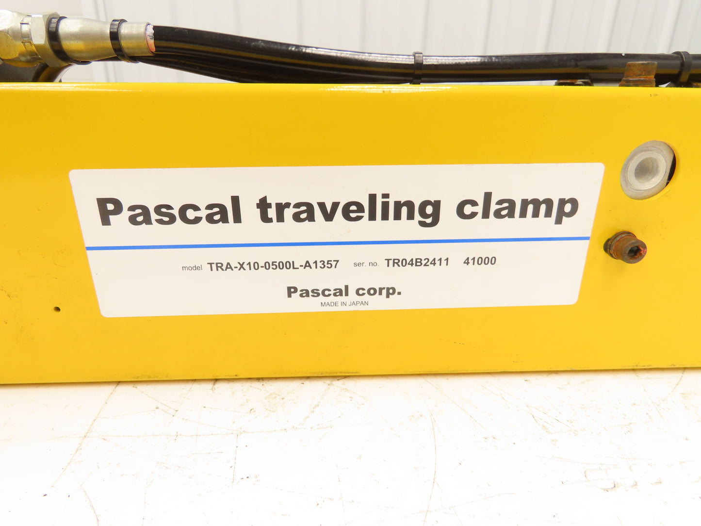 Pascal TRA-X10-0500L-A1357 Traveling Die Clamp TR Series LH 100kN 1357mm Stroke