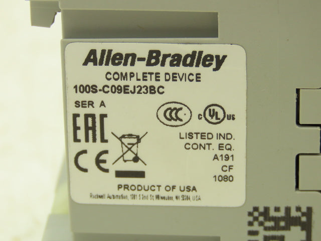 Allen Bradley 100S-C09EJ23BC Motor Starter Safety Contactor 7.5Hp 600V Assembly