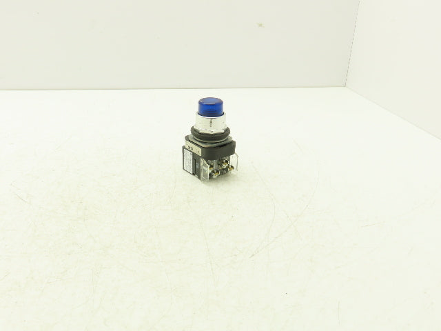 Allen Bradley 800T-QBH2B Illuminated Push Button Blue LED Lens 12-130V AC/DC