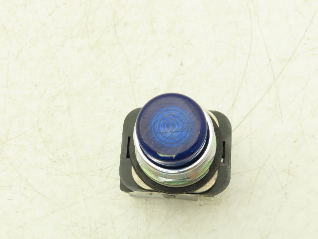 Allen Bradley 800T-QBH2B Illuminated Push Button Blue LED Lens 12-130V AC/DC