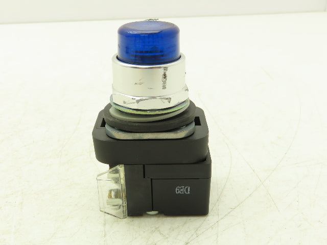 Allen Bradley 800T-QBH2B Illuminated Push Button Blue LED Lens 12-130V AC/DC
