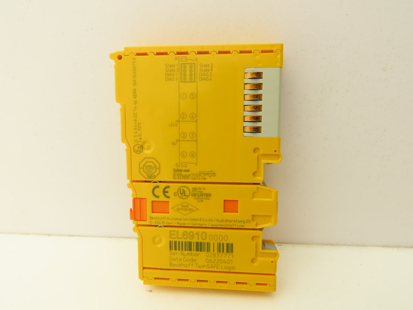 Beckhoff EL6910 TwinSAFE Logic PLC EtherCAT Terminal Communication Interface
