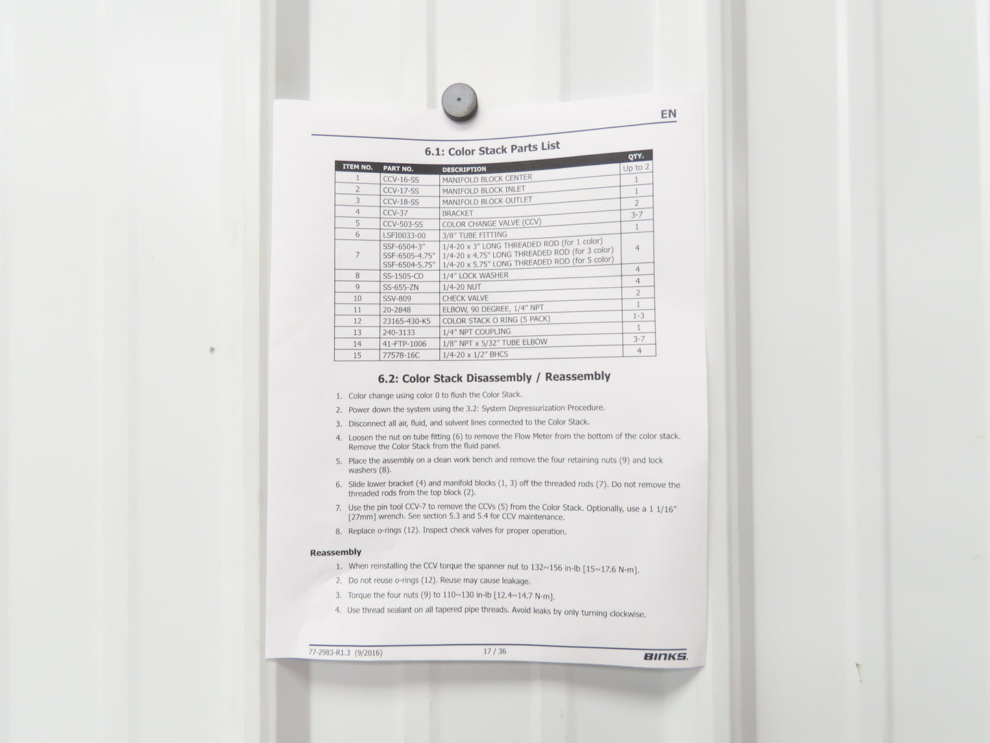 Binks E2L-125201 Gems Mix Solutions 5-Color Paint Proportioner System Read Desc