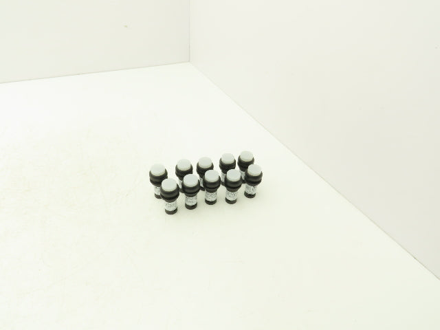 Eaton C22 Compact Pushbutton 22.5mm 1NO Momentary Illuminated White Lot of 10