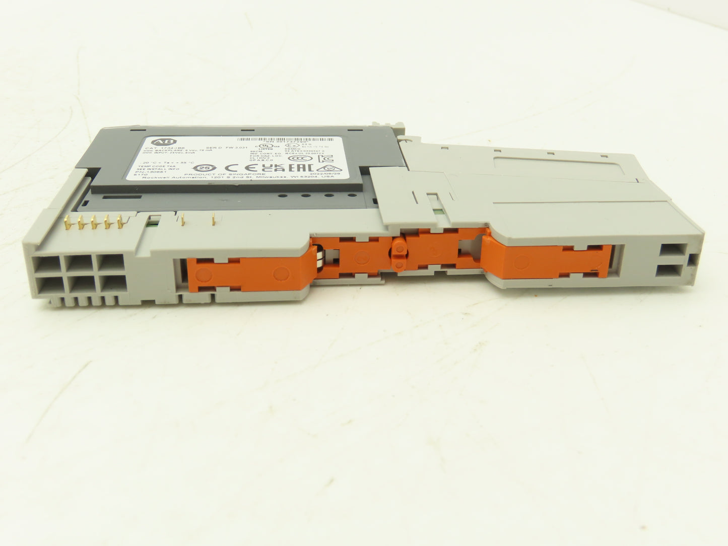 Allen Bradley 1734-IB8 PLC I/O Input Module With Modular Base Ser D FW 3.031