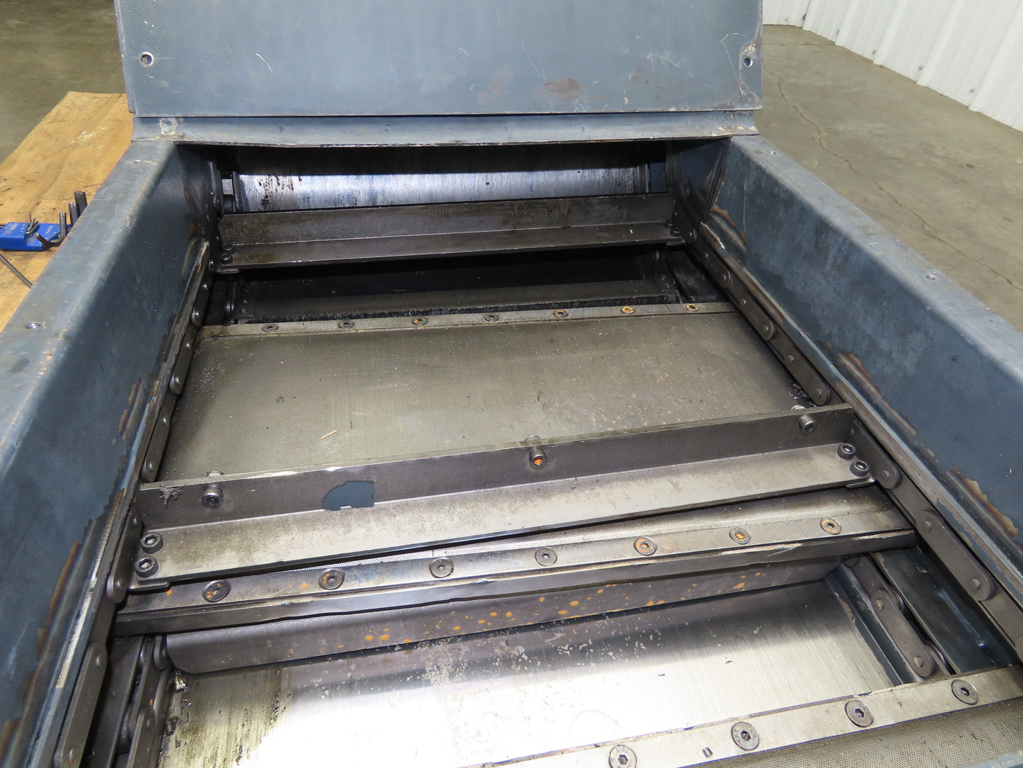 Magnetic Chip Conveyor Scraper Chain w/Coolant Filters 41-44"H 96"L 230/460V 3PH