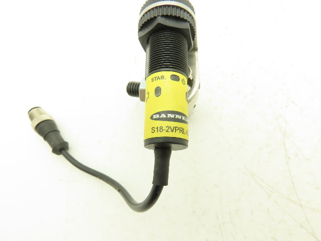 Banner S18-2VPRL-Q5 Photoelectric Sensor Receiver 18mm 10-30VDC Lot of 2
