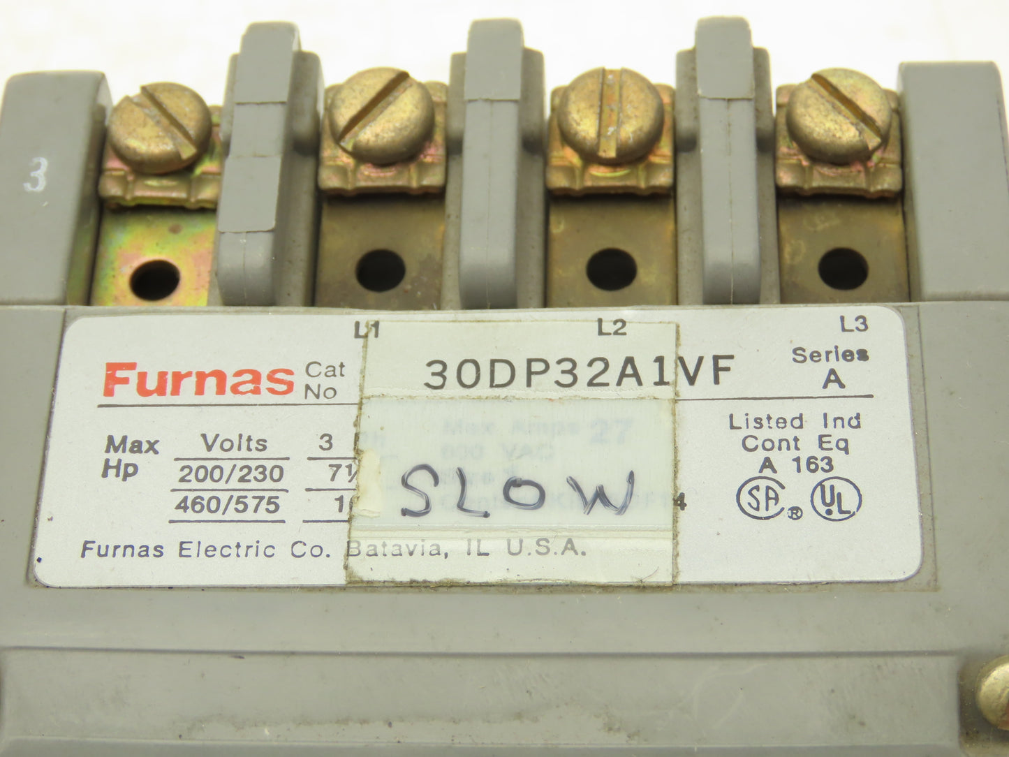 Furnas 30DP32A1VF AC Contactor Motor Starter 10Hp 600VAC 3Ph 120V Coil 2 Speed