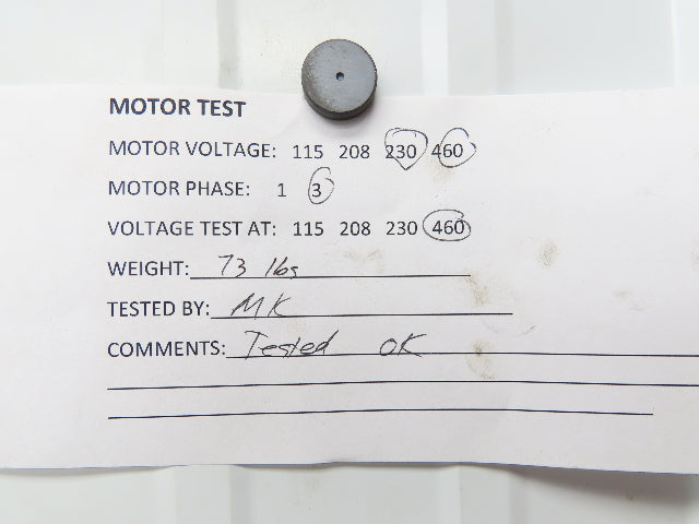 Reliance B77S3115M Duty Master Brake Motor 3Hp 1725 RPM 230/460VAC 3PH 145TC