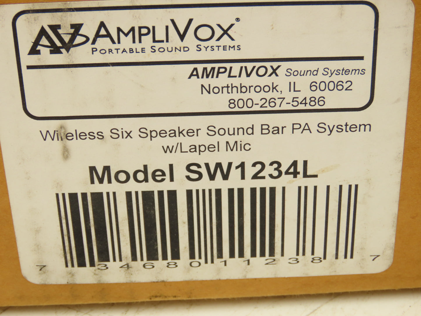 Amplivox SW1234L Amplified Line Array Wireless Microphone & Speaker Rack Mount