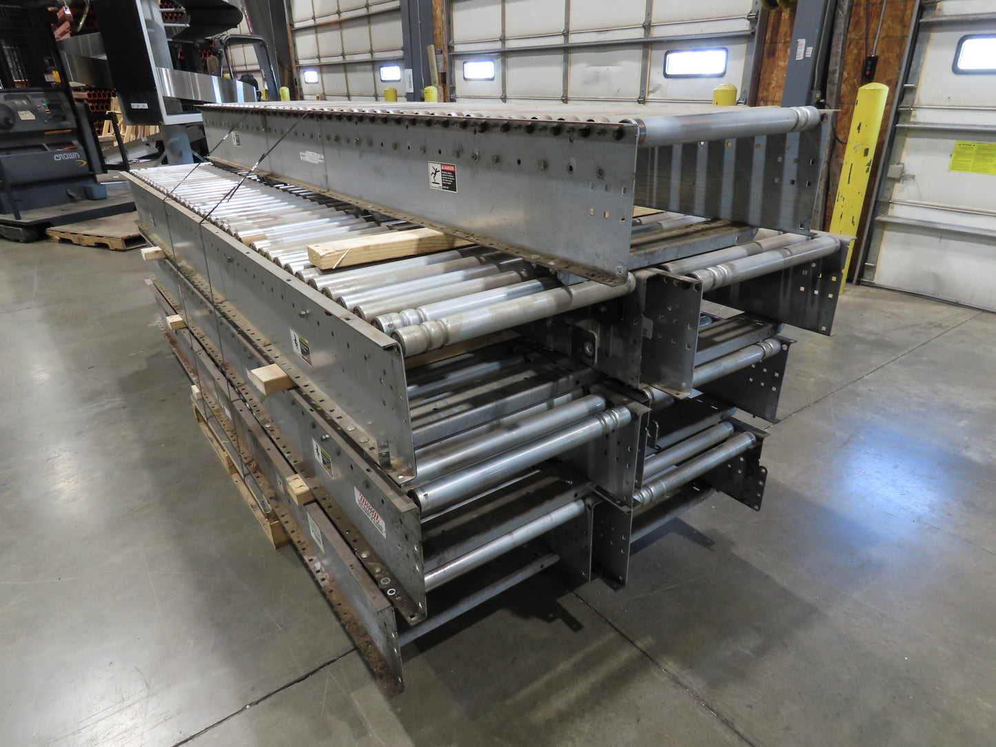 Automotion 24"x 10' Gravity Roller Conveyor 21.5"BF 1.9" Rollers 7-Sections 70'