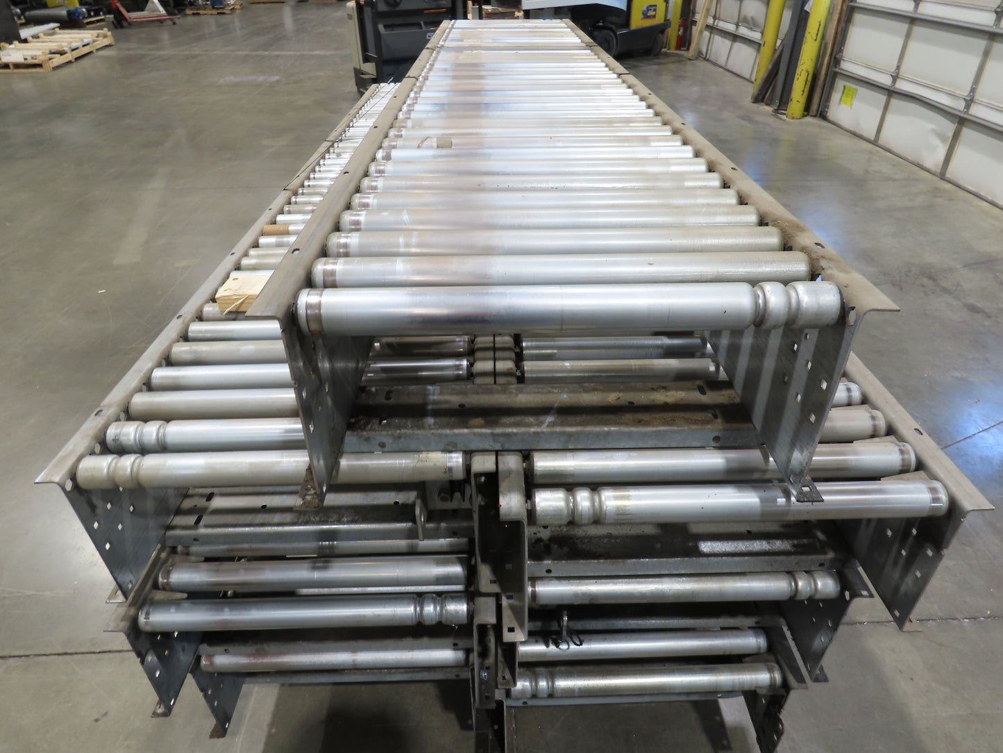 Automotion 24"x 10' Gravity Roller Conveyor 21.5"BF 1.9" Rollers 7-Sections 70'