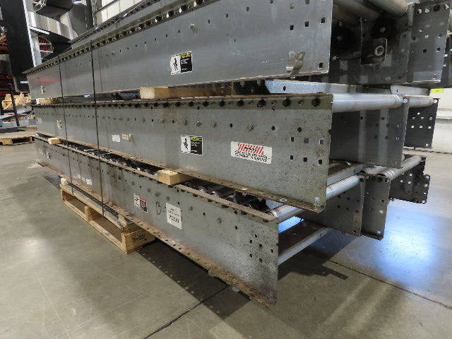 Automotion 24"x 10' Gravity Roller Conveyor 21.5"BF 1.9" Rollers 7-Sections 70'