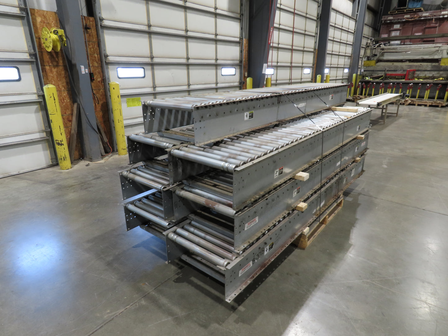 Automotion 24"x 10' Gravity Roller Conveyor 21.5"BF 1.9" Rollers 7-Sections 70'