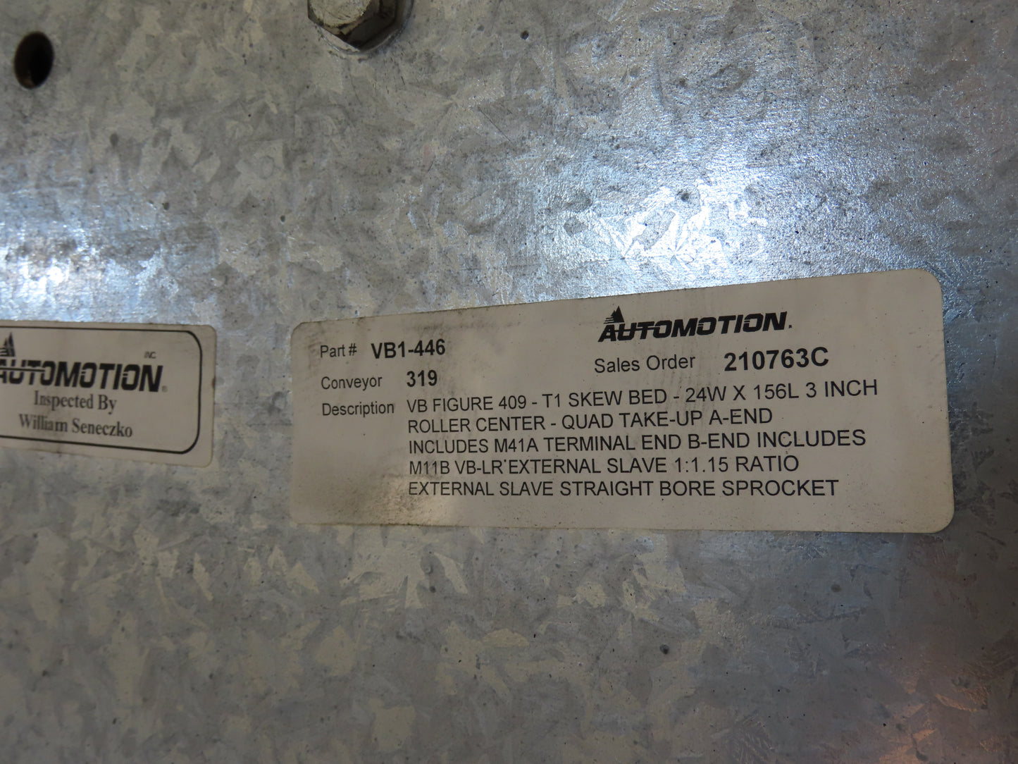 Automotion 24"x 10' Gravity Roller Conveyor 21.5"BF 1.9" Rollers 7-Sections 70'