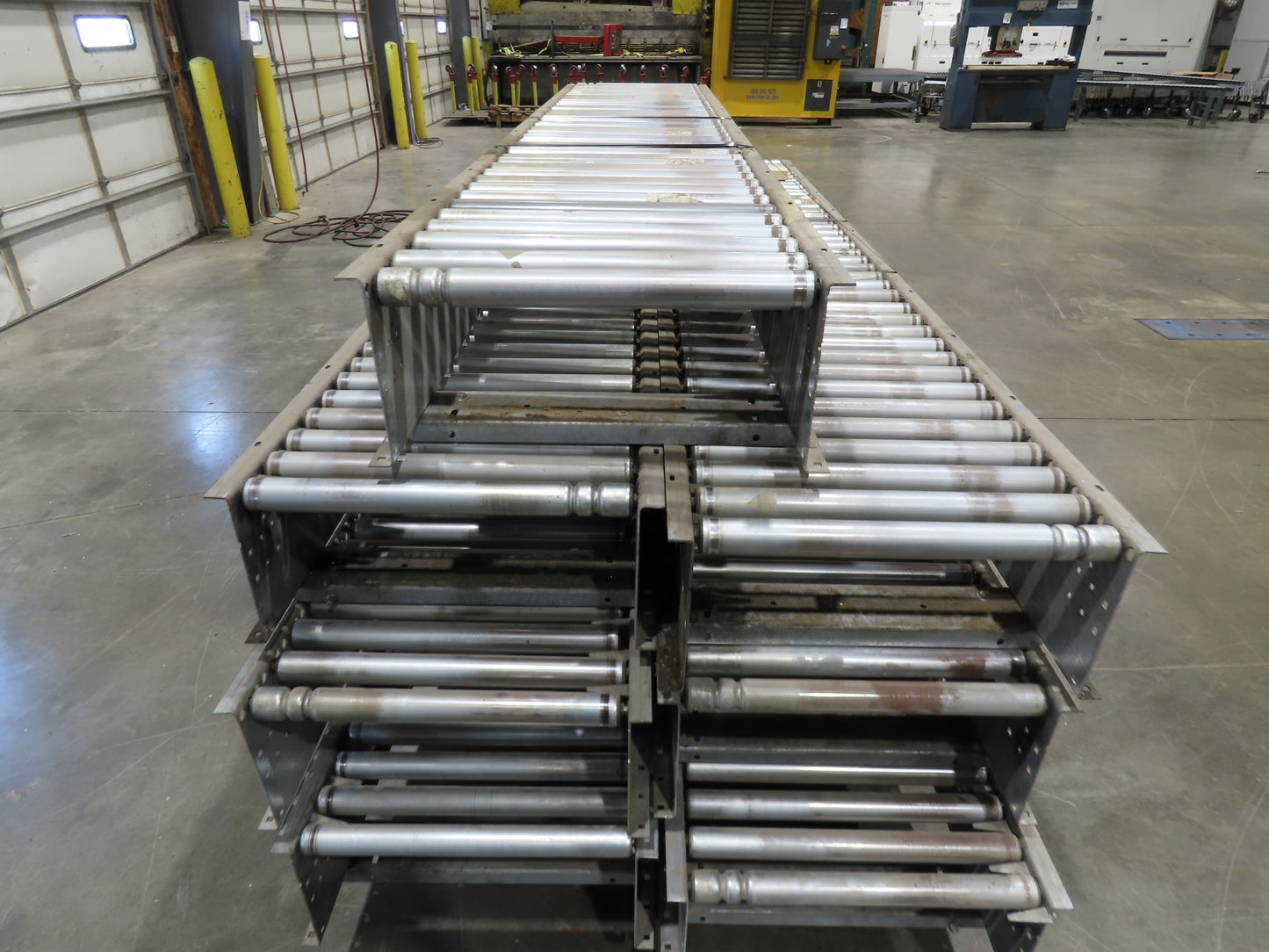 Automotion 24"x 10' Gravity Roller Conveyor 21.5"BF 1.9" Rollers 7-Sections 70'