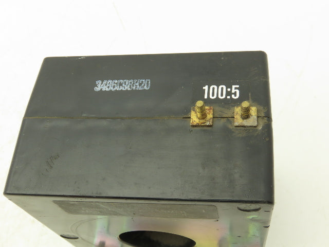Westinghouse 3486C98H20 Current Transformer 100:5 Ratio 600V 50-400 Hz 10kV