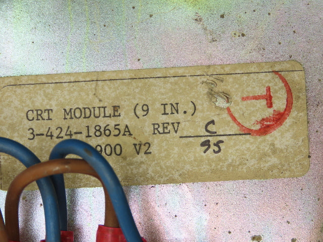 Cincinnati Milacron 3-424-1865A Control Panel Operator Interface 9" CRT Monitor